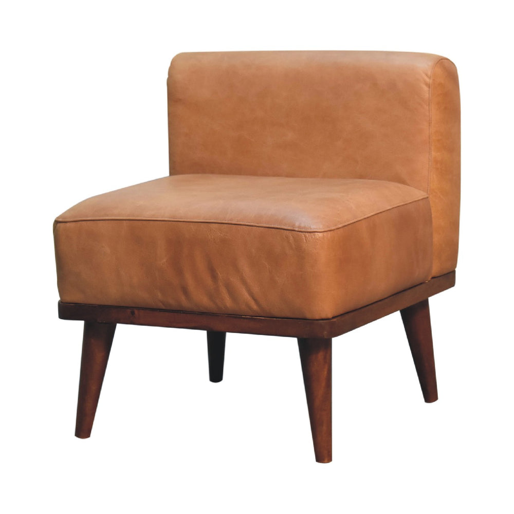 Tan Buffalo Backrest Footstool - Smiddy Furniture