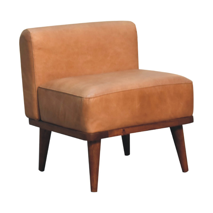 Tan Buffalo Backrest Footstool - Smiddy Furniture