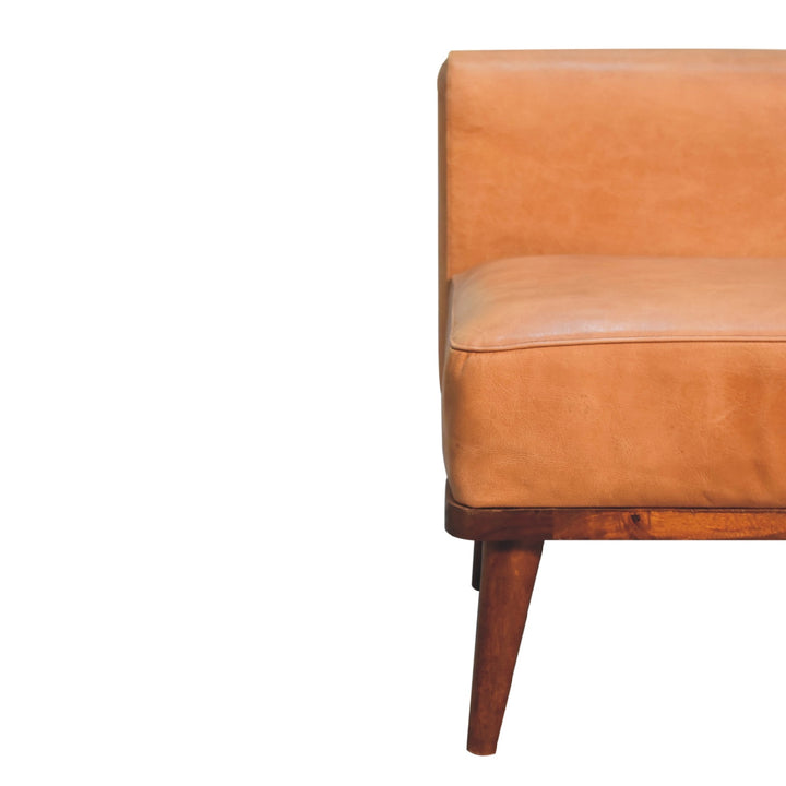 Tan Buffalo Backrest Footstool - Smiddy Furniture