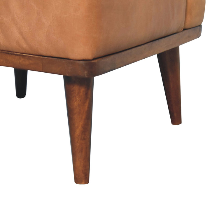 Tan Buffalo Backrest Footstool - Smiddy Furniture