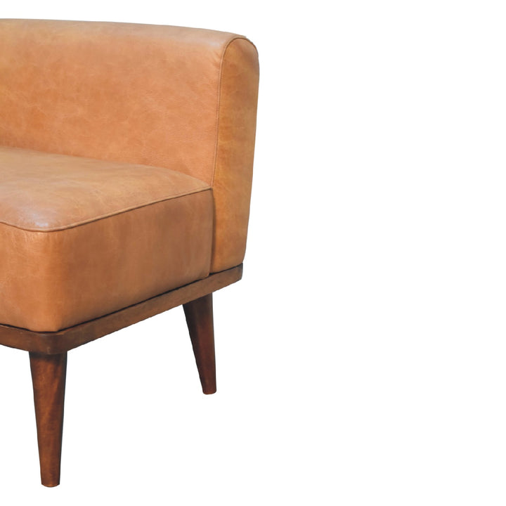 Tan Buffalo Backrest Footstool - Smiddy Furniture