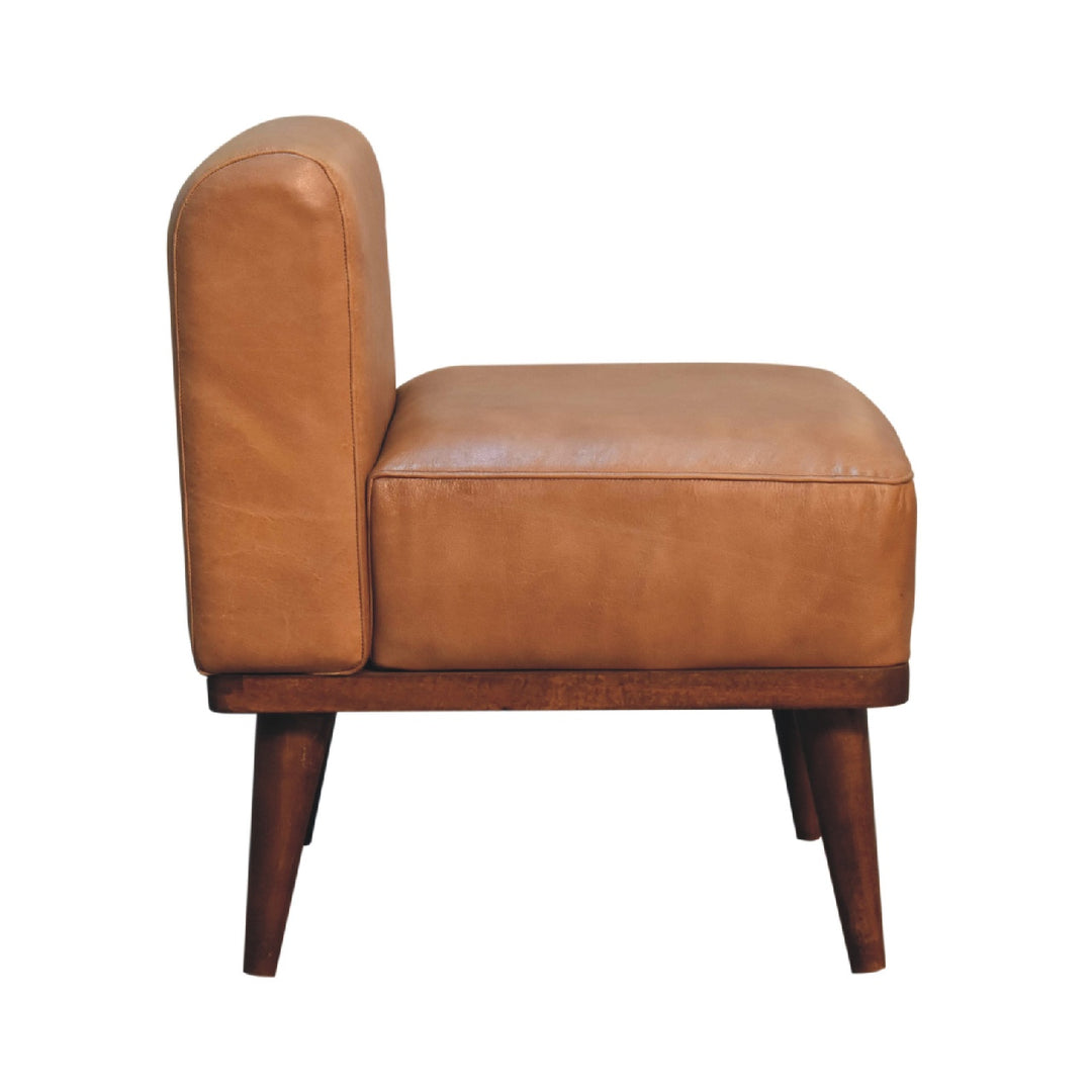 Tan Buffalo Backrest Footstool - Smiddy Furniture
