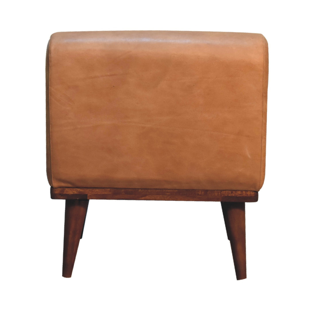 Tan Buffalo Backrest Footstool - Smiddy Furniture