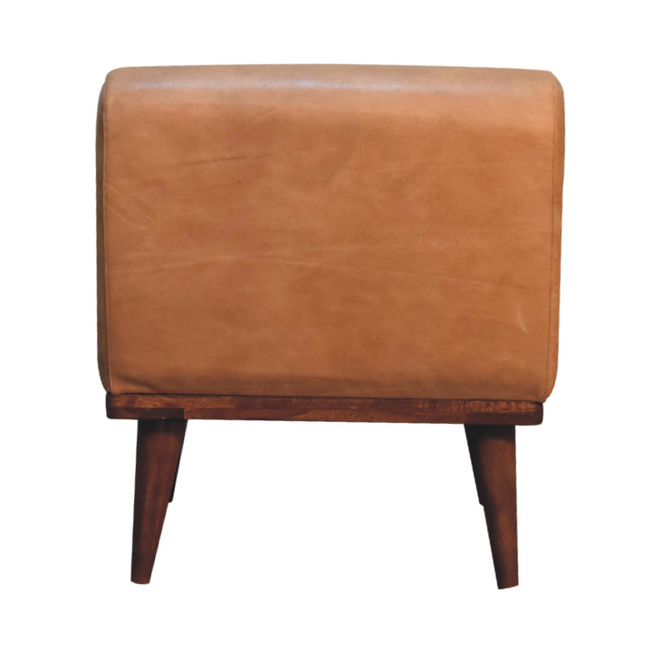 Tan Buffalo Backrest Footstool - Smiddy Furniture