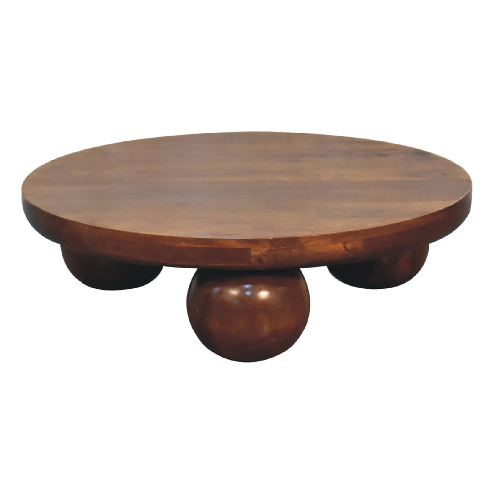 Chestnut Central Ball Table - Smiddy Furniture