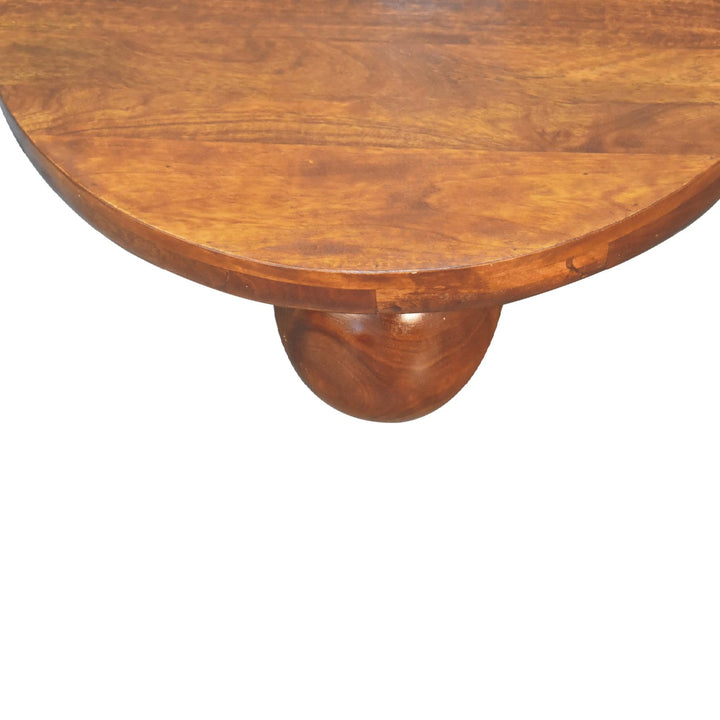 Chestnut Central Ball Table - Smiddy Furniture