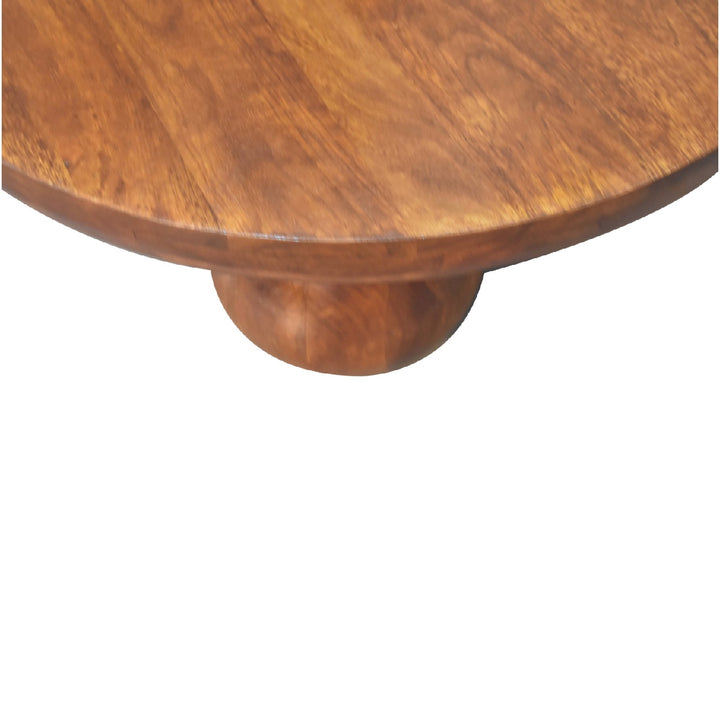 Chestnut Central Ball Table - Smiddy Furniture
