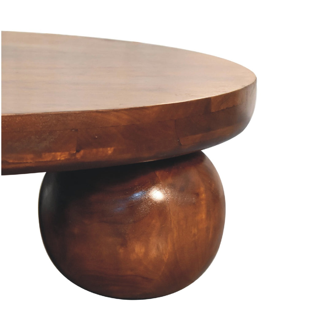 Chestnut Central Ball Table - Smiddy Furniture
