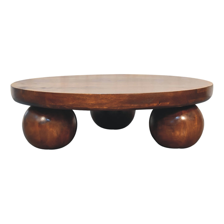 Chestnut Central Ball Table - Smiddy Furniture