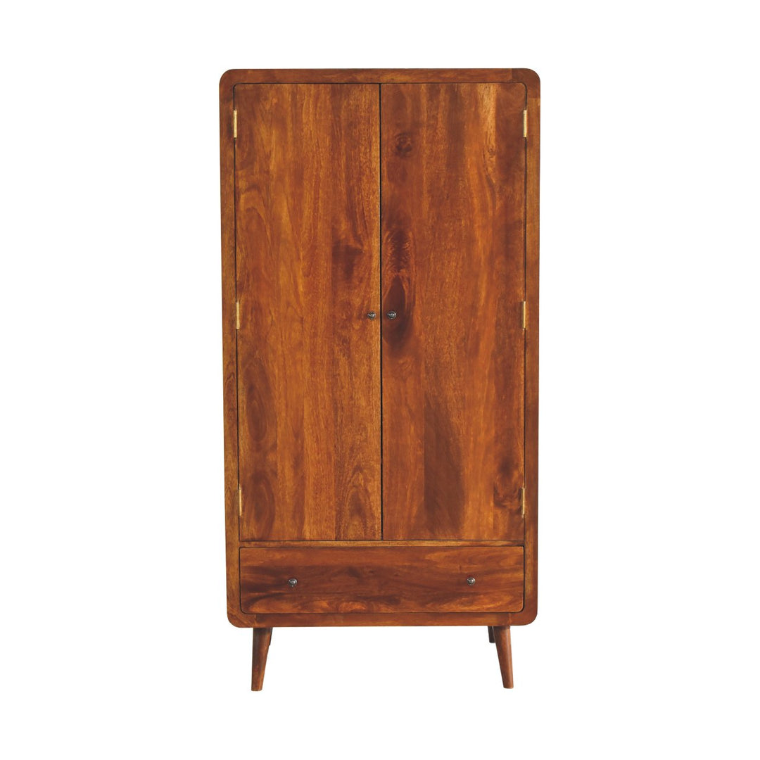 Curved Chestnut Wardrobe-Smiddy Furniture