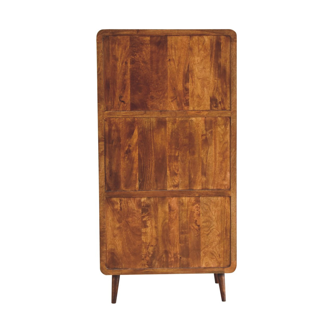 Curved Chestnut Wardrobe-Smiddy Furniture