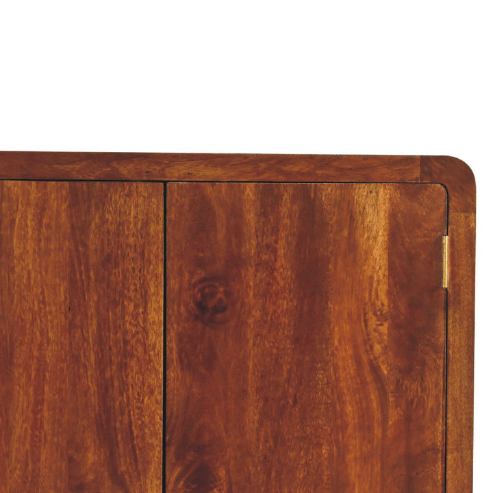 Curved Chestnut Wardrobe-Smiddy Furniture