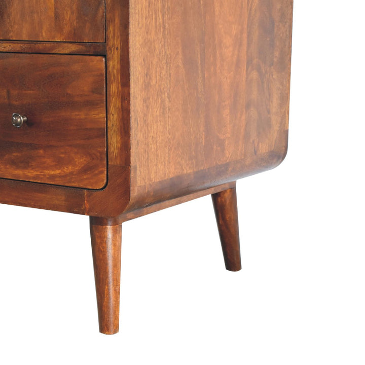 Curved Chestnut Wardrobe-Smiddy Furniture