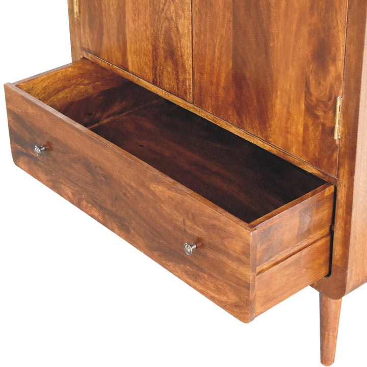 Curved Chestnut Wardrobe-Smiddy Furniture