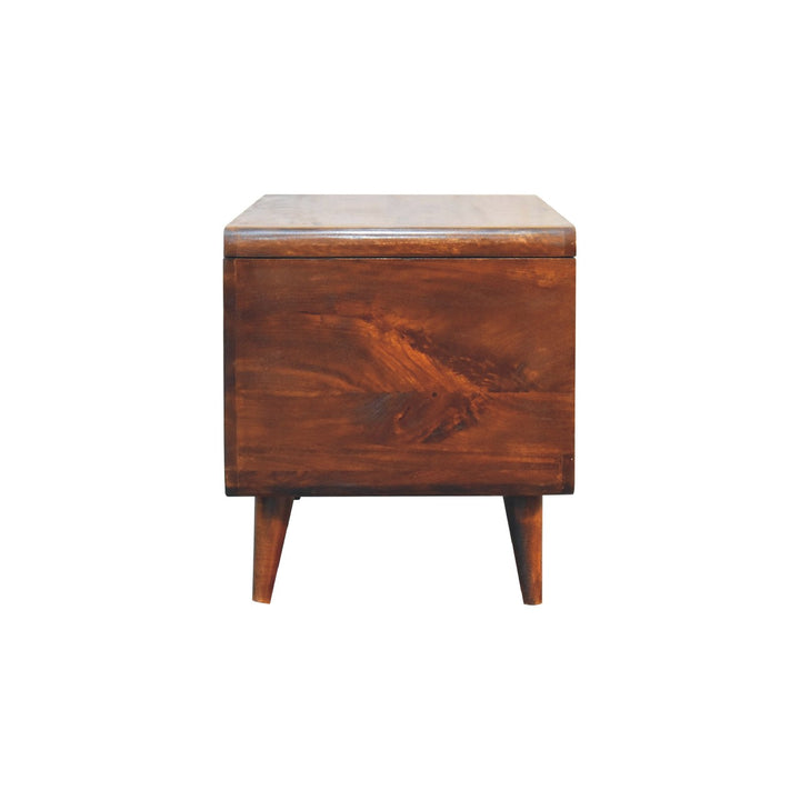 Curved Chestnut Blanket Box - Smiddy Furniture