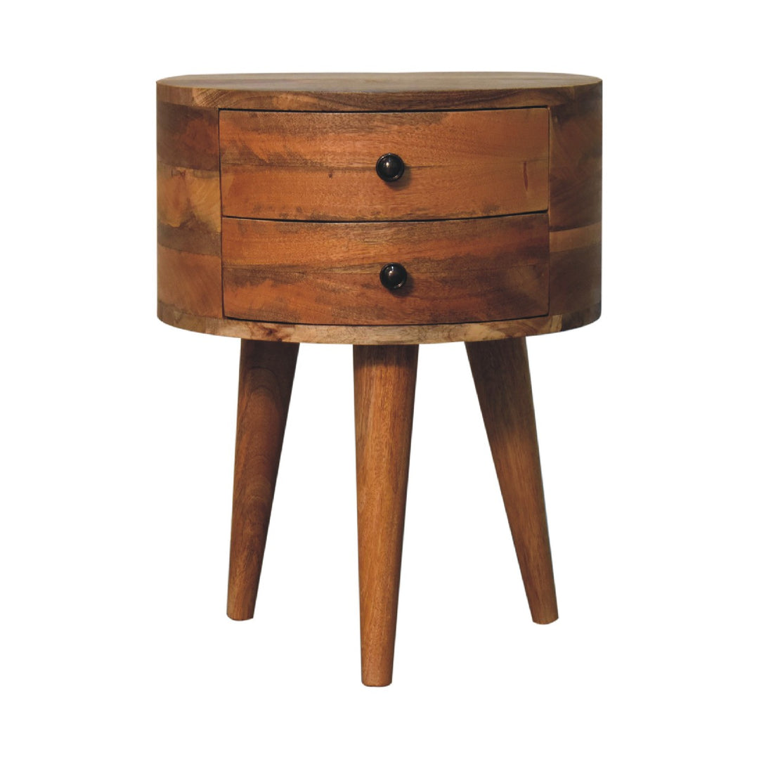 Odyssey Oak-ish Tripod Bedside-Smiddy Furniture