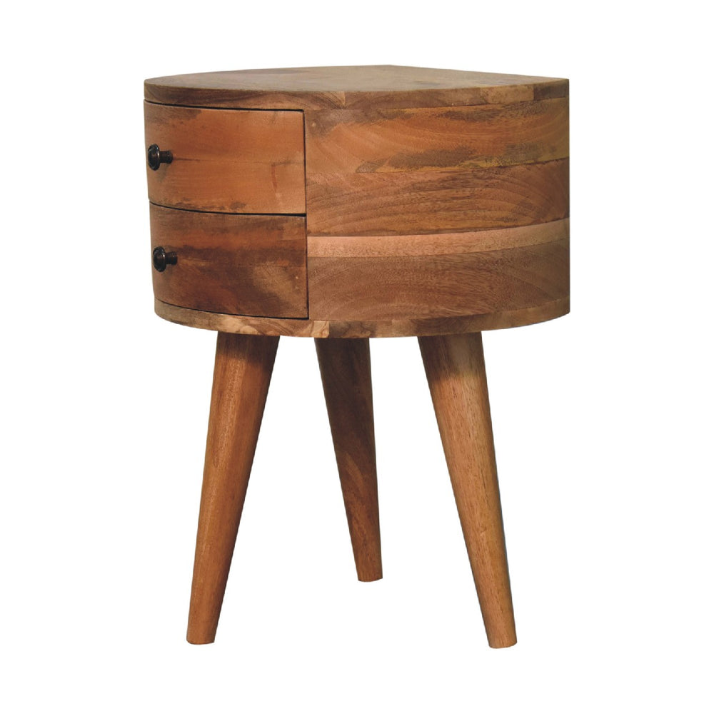 Odyssey Oak-ish Tripod Bedside-Smiddy Furniture