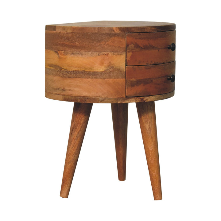 Odyssey Oak-ish Tripod Bedside-Smiddy Furniture