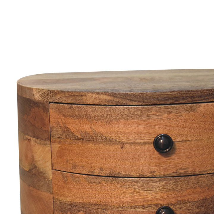 Odyssey Oak-ish Tripod Bedside-Smiddy Furniture