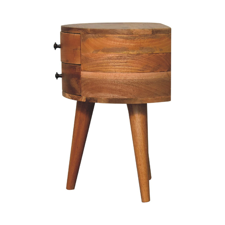 Odyssey Oak-ish Tripod Bedside-Smiddy Furniture