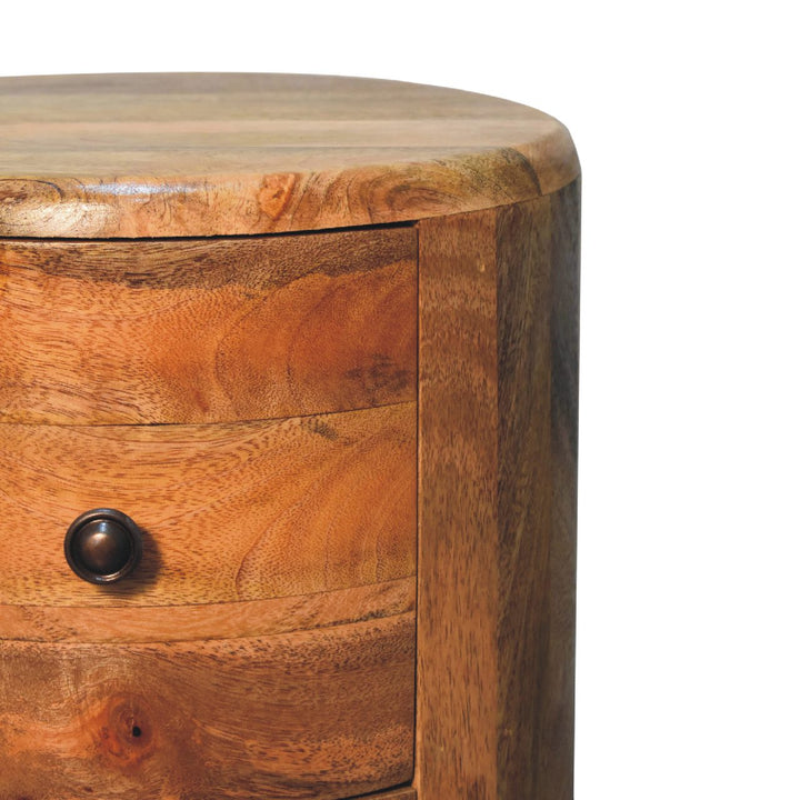 Oak-ish Drum Chest-Smiddy Furniture