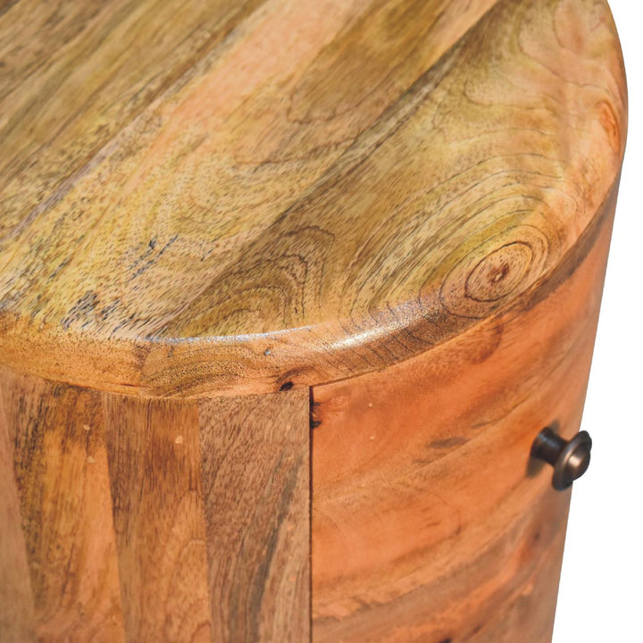 Oak-ish Drum Chest-Smiddy Furniture