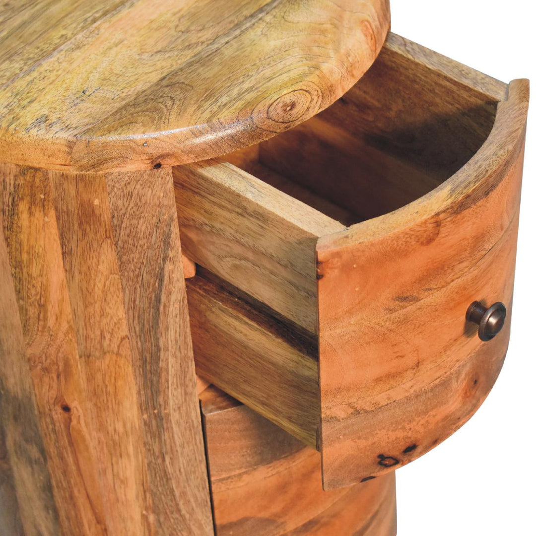 Oak-ish Drum Chest-Smiddy Furniture