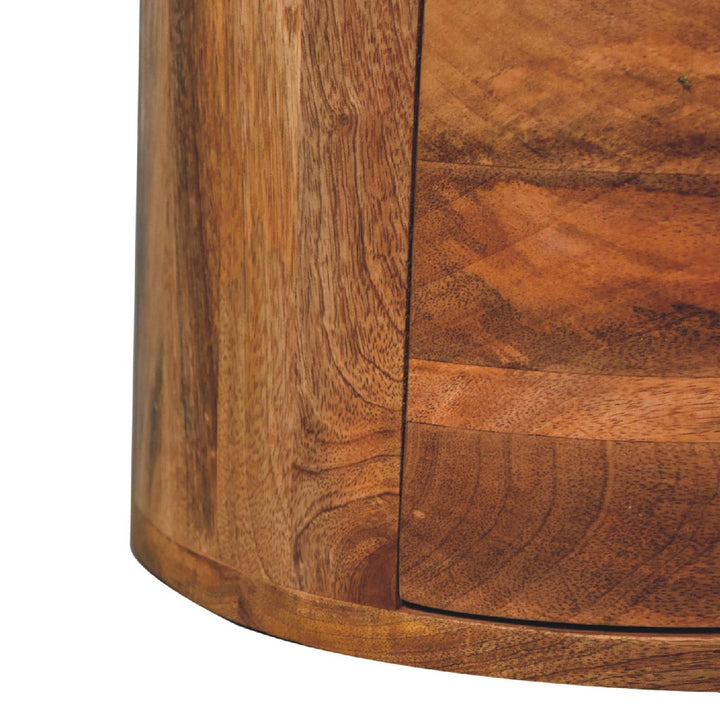 Oak-ish Drum Chest-Smiddy Furniture