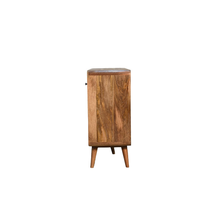 Large Curved Oak-ish Chest-Smiddy Furniture