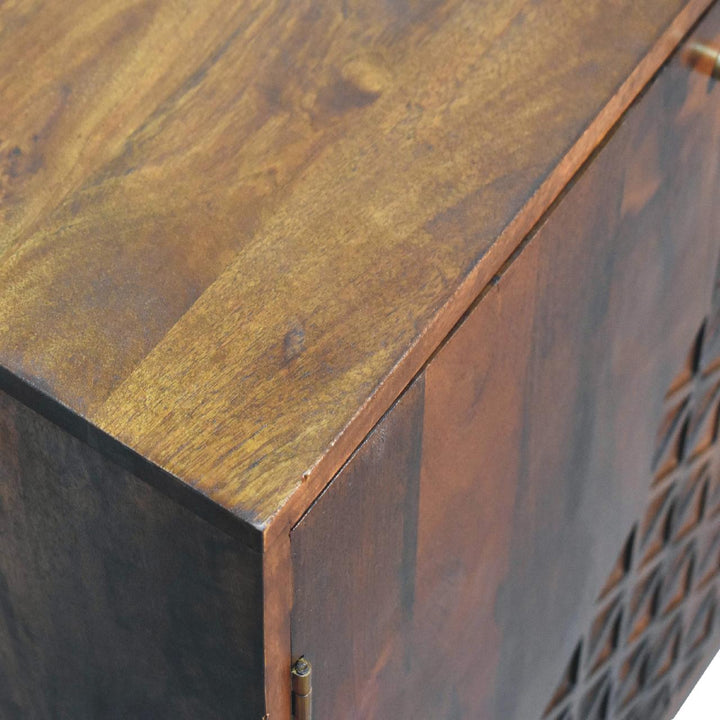 Chestnut Dice Cabinet - Smiddy Furniture