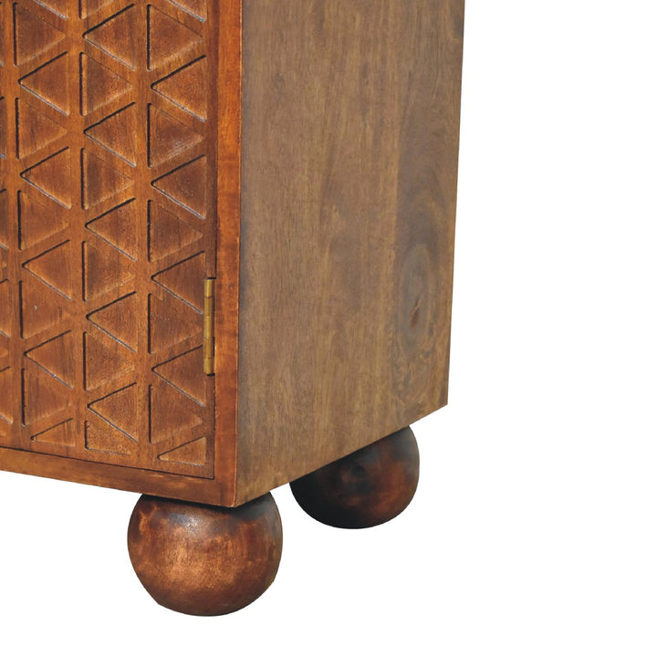 Chestnut Dice Cabinet - Smiddy Furniture