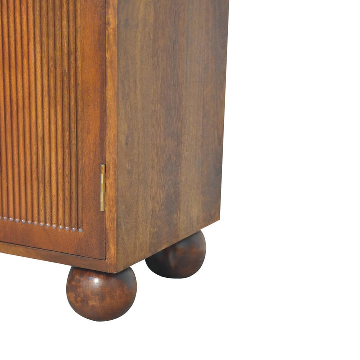 Chestnut Carved Ball Cabinet - Smiddy Furniture
