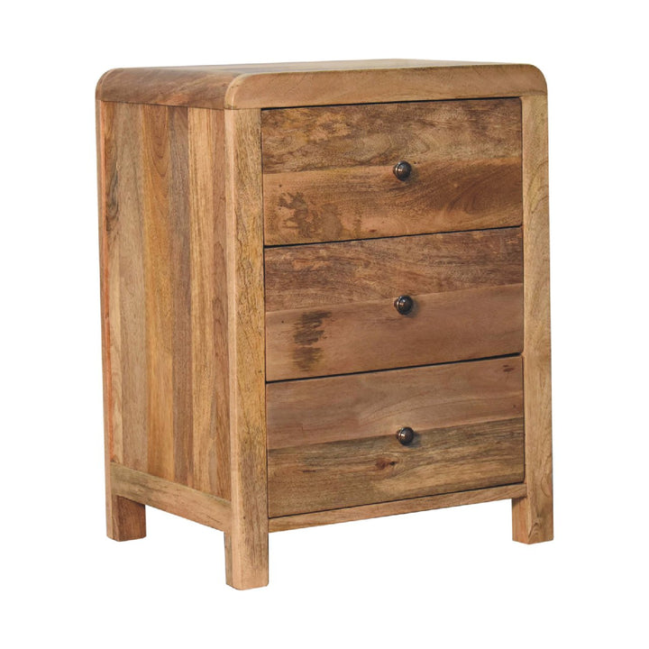 Aspen Oak - ish 3 Drawer Bedside - Smiddy Furniture