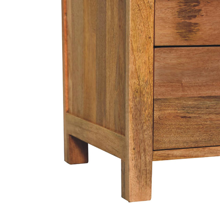 Aspen Oak - ish 3 Drawer Bedside - Smiddy Furniture