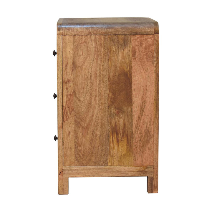 Aspen Oak - ish 3 Drawer Bedside - Smiddy Furniture