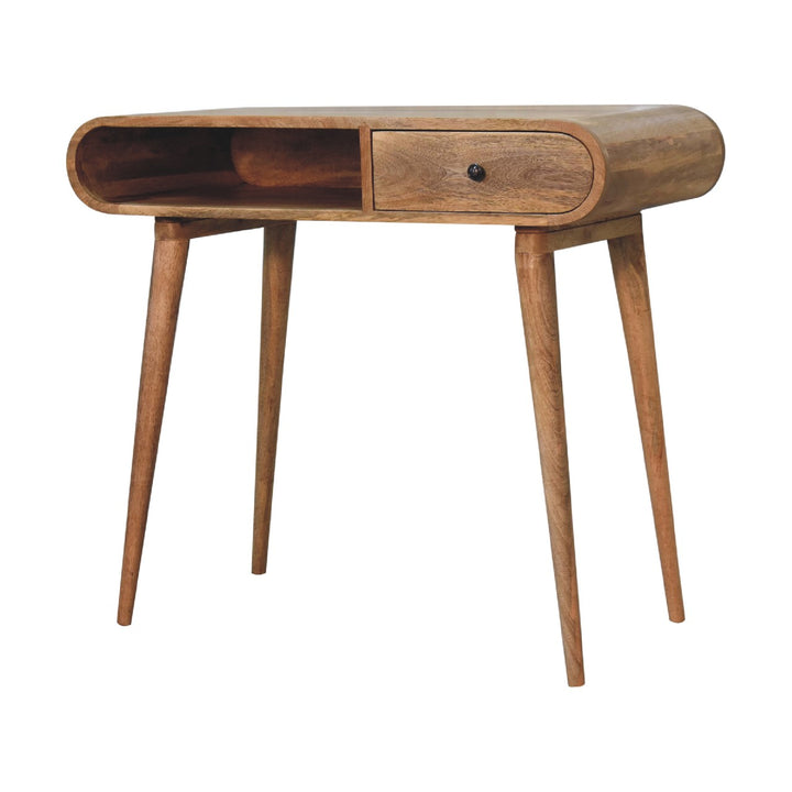 Curved Chestnut Writing Desk - Smiddy Furniture