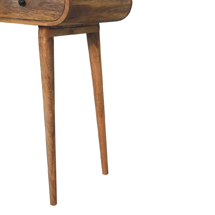 Curved Chestnut Writing Desk - Smiddy Furniture