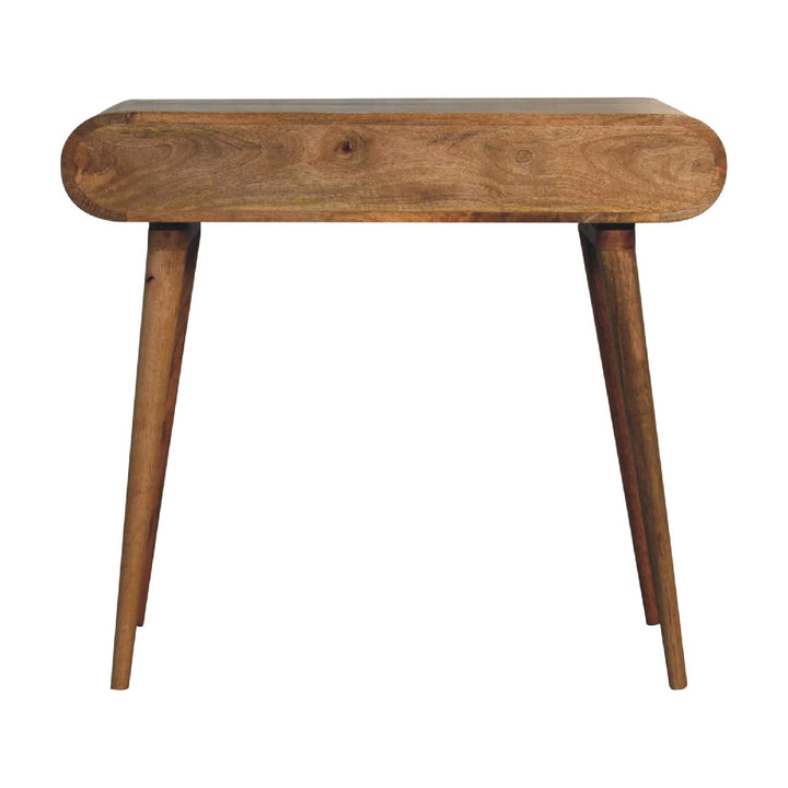 Curved Chestnut Writing Desk - Smiddy Furniture