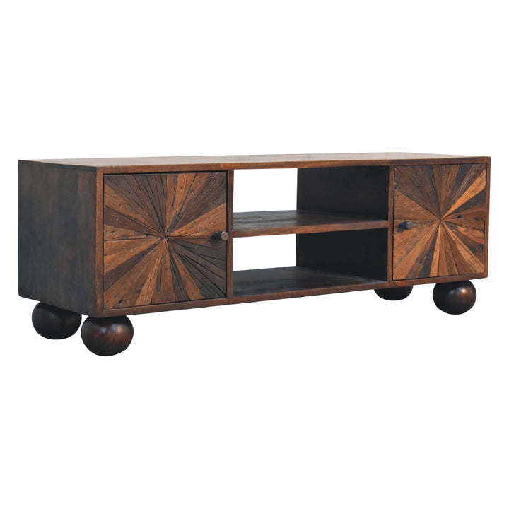 Sunrise Ball Walnut TV Unit - Smiddy Furniture