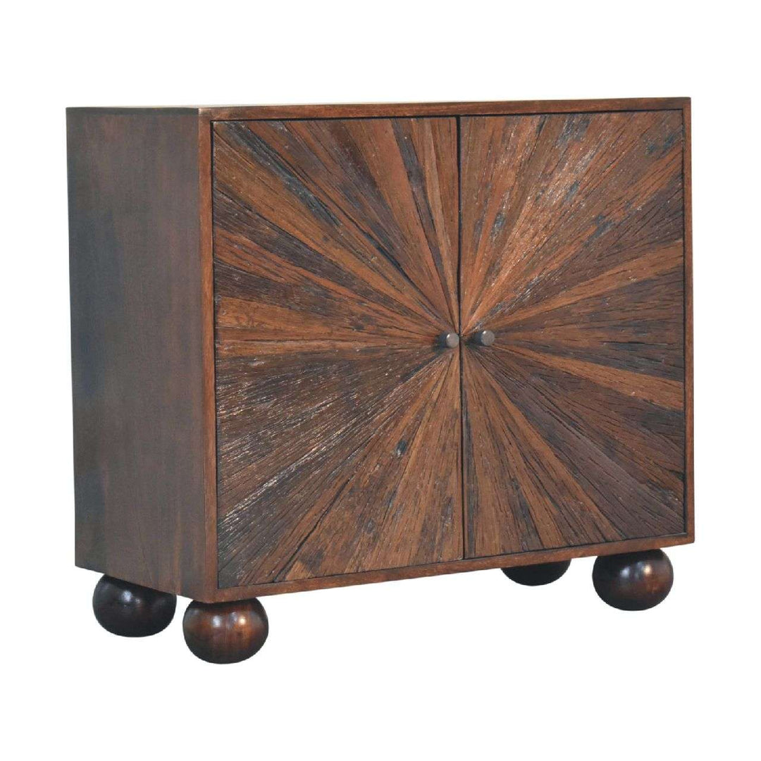 Sunrise Ball Walnut Cabinet - Smiddy Furniture