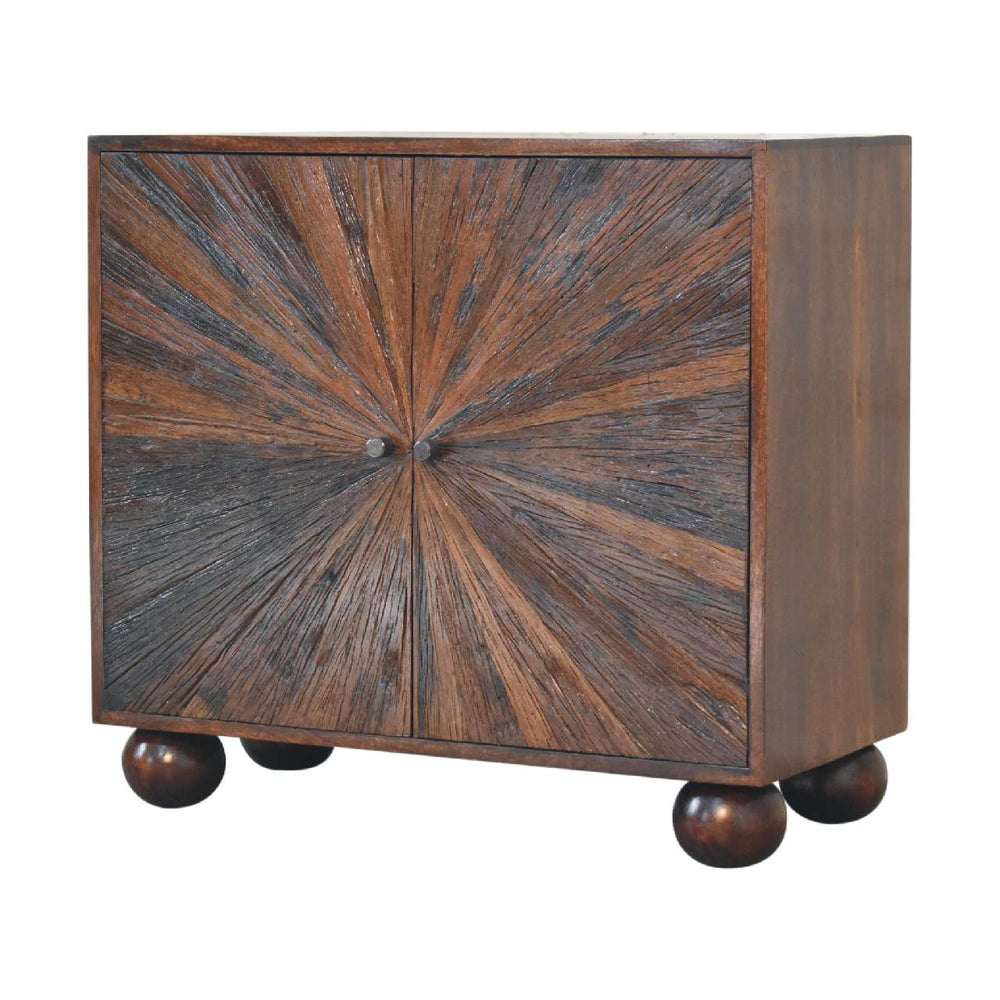 Sunrise Ball Walnut Cabinet - Smiddy Furniture