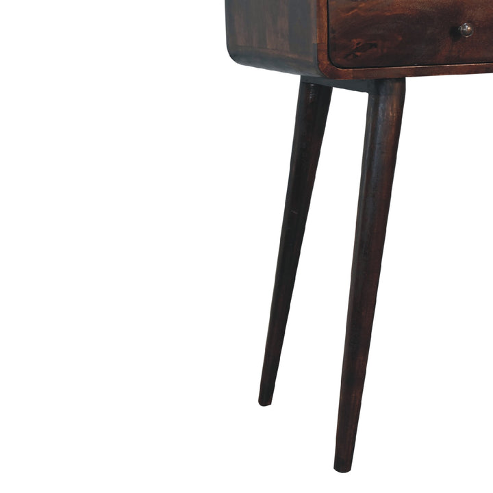 Curved Light Walnut Console Table - Smiddy Furniture