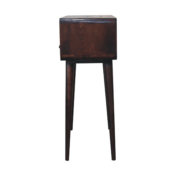 Curved Light Walnut Console Table - Smiddy Furniture