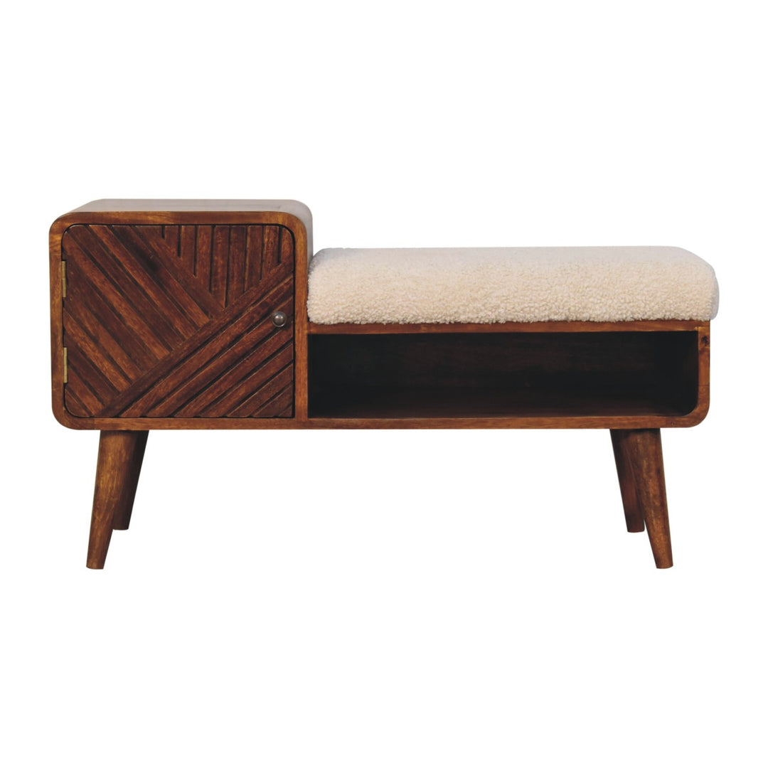 Boucle Carved Chestnut Telephone Table - Smiddy Furniture
