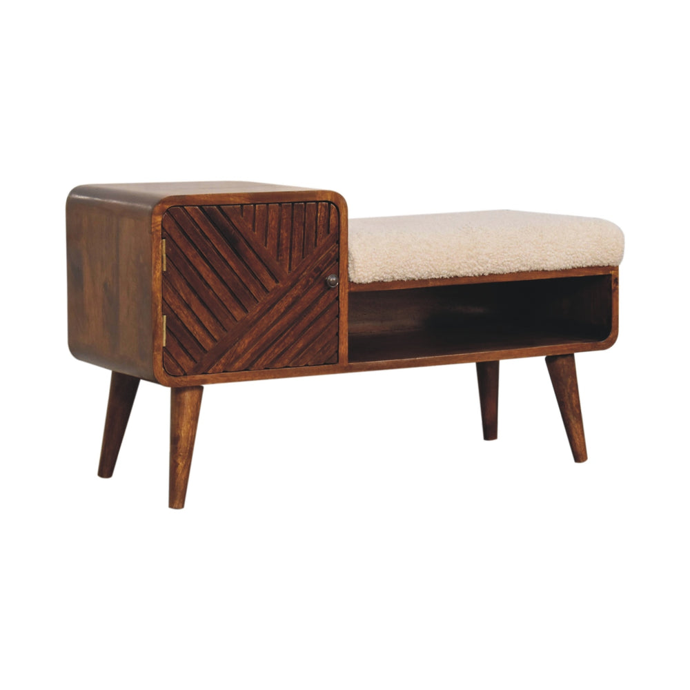 Boucle Carved Chestnut Telephone Table - Smiddy Furniture