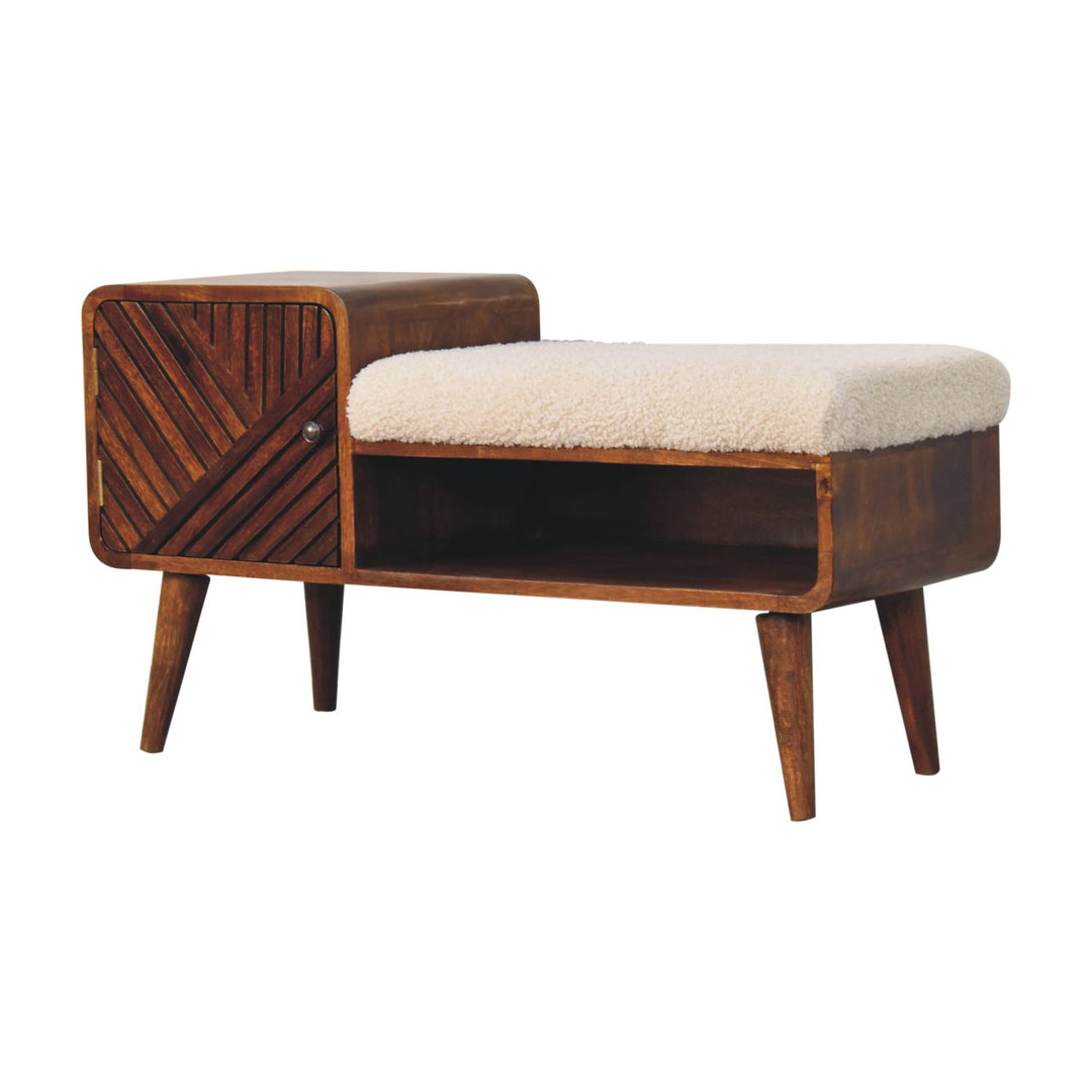 Boucle Carved Chestnut Telephone Table - Smiddy Furniture