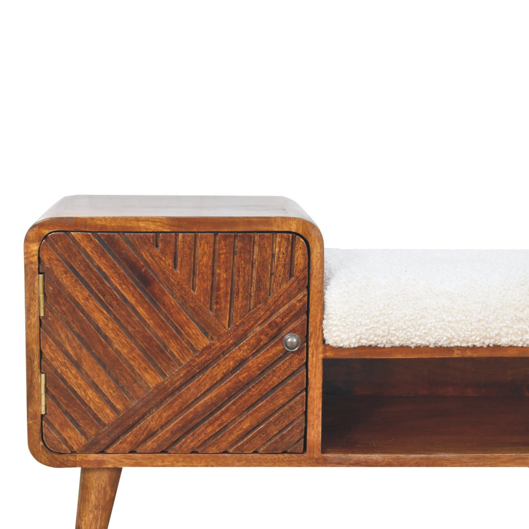 Boucle Carved Chestnut Telephone Table - Smiddy Furniture