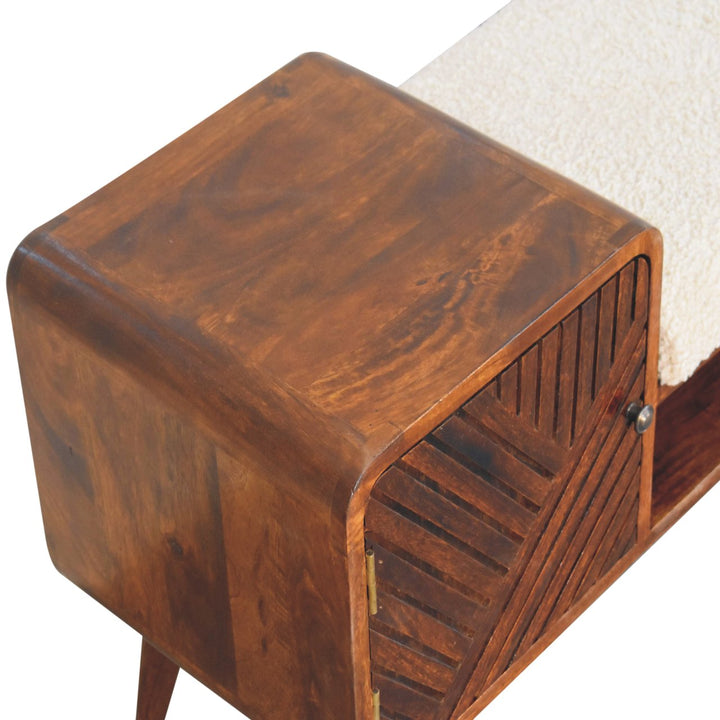 Boucle Carved Chestnut Telephone Table - Smiddy Furniture