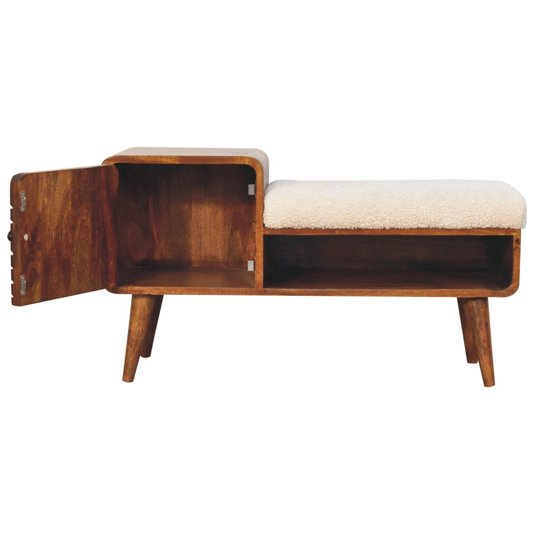 Boucle Carved Chestnut Telephone Table - Smiddy Furniture