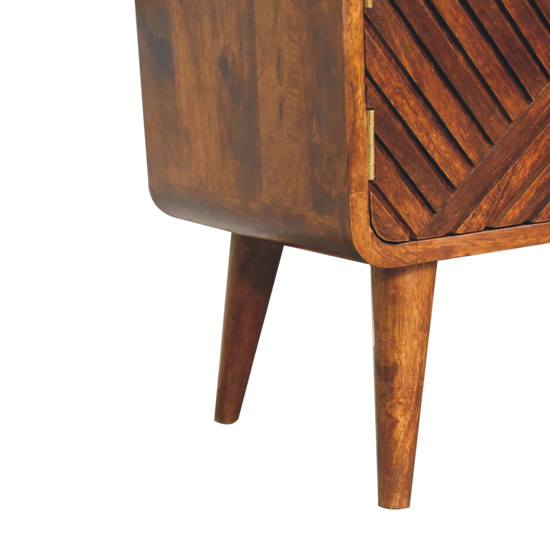 Boucle Carved Chestnut Telephone Table - Smiddy Furniture